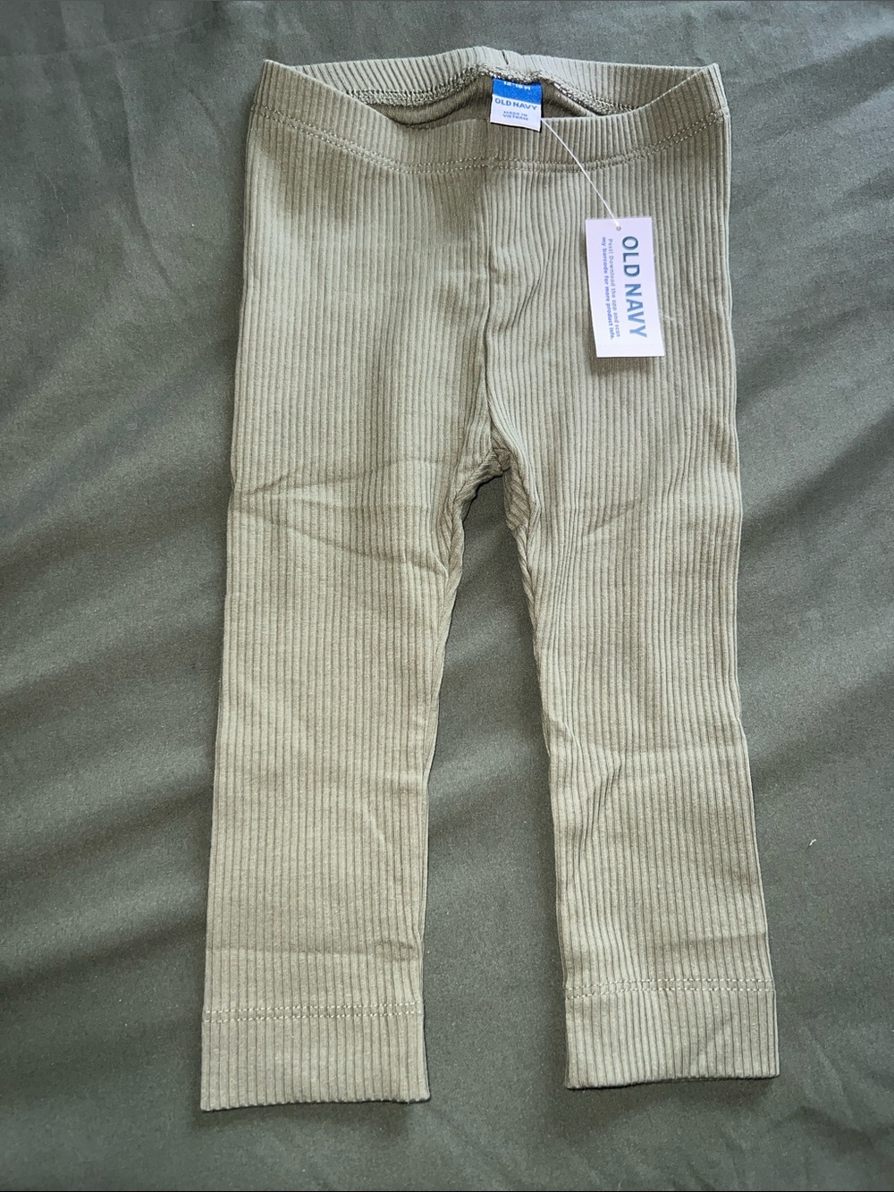 Old Navy Kids Ribbed Leggings in Army Green